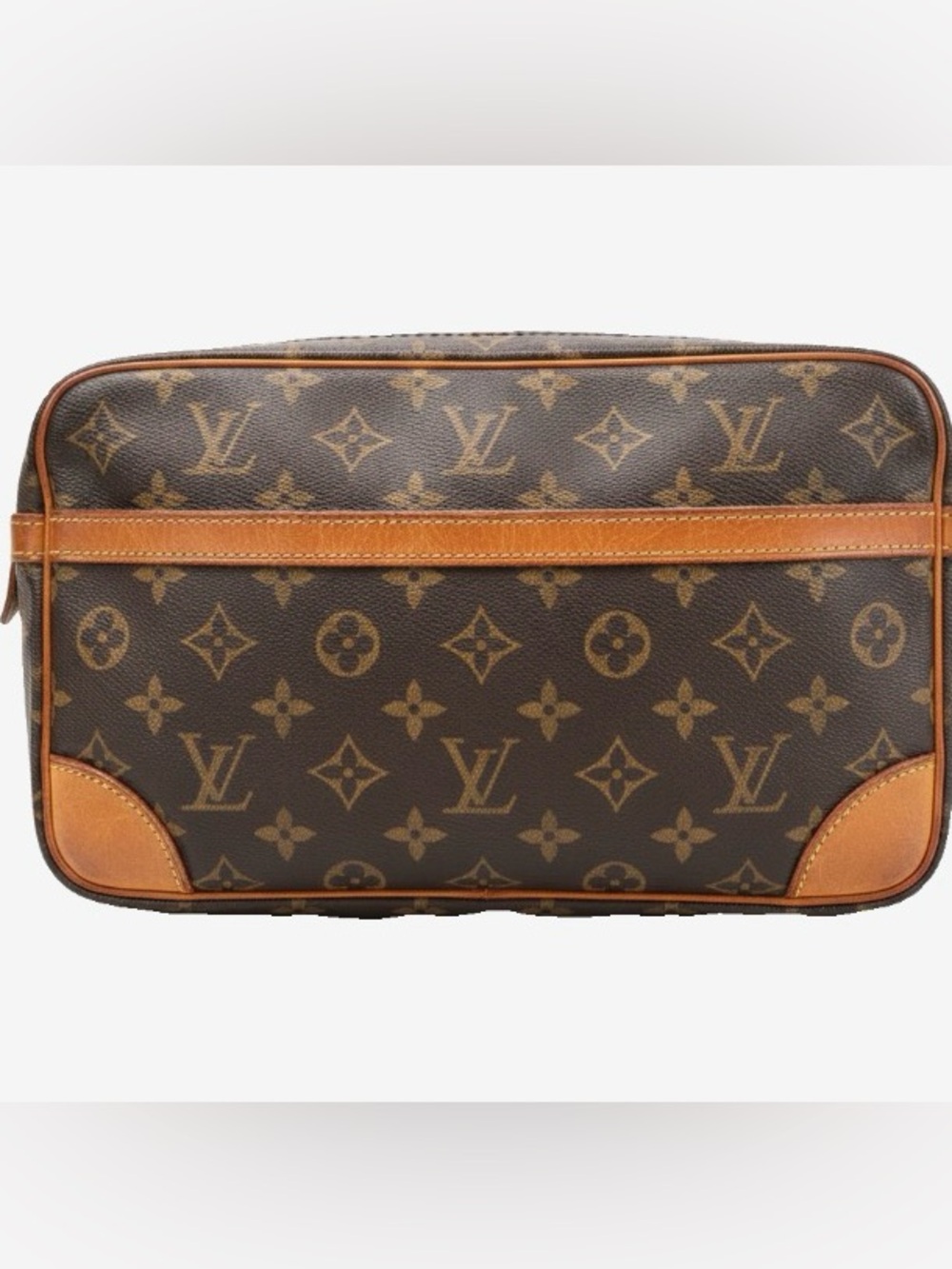 🛍️Louis Vuitton Authentic Monogram Canvas Toiletry Pouch in Brown and Tan